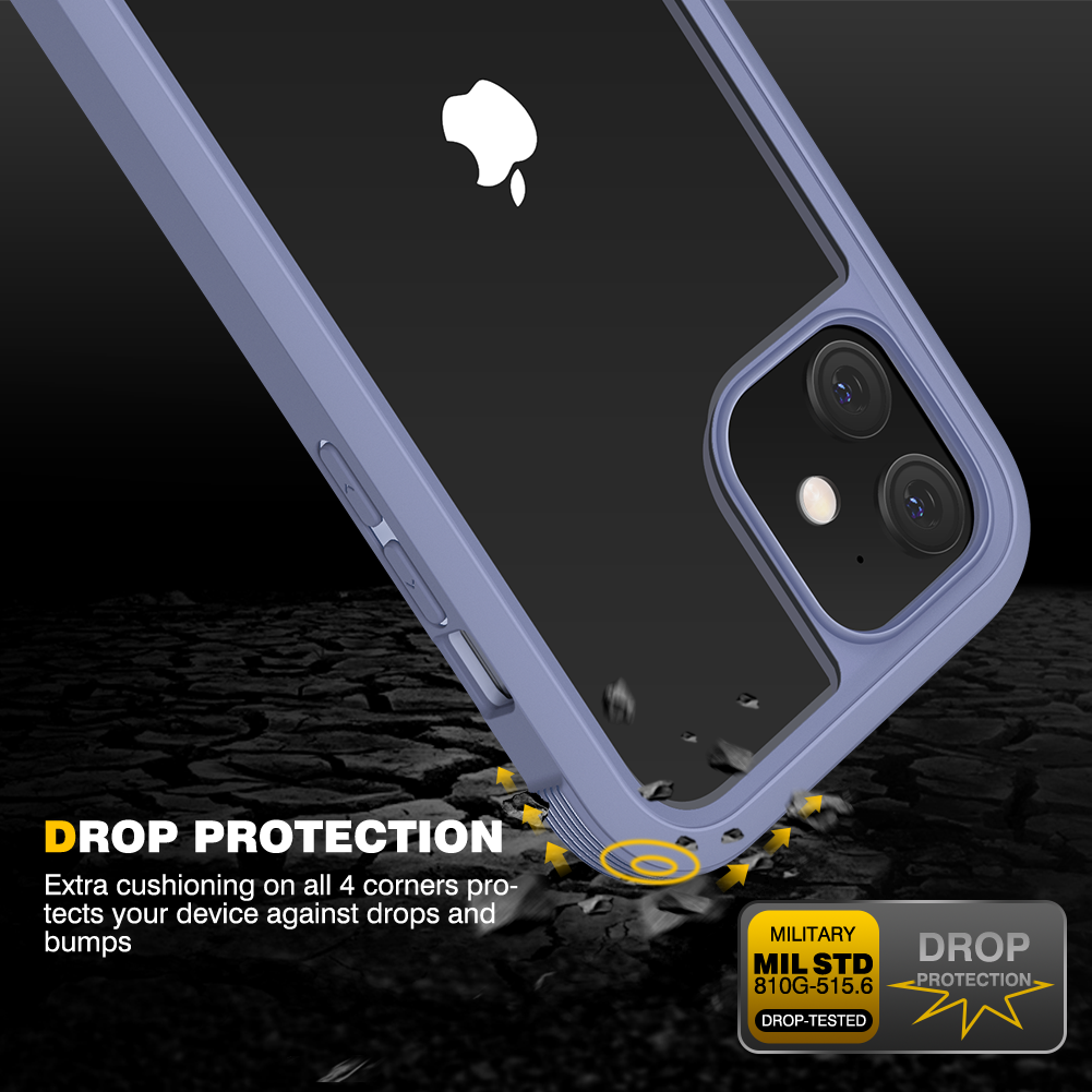  Carcasa Diaclara diseñada para iPhone 12/12 Pro, carcasa  completa resistente con protector de pantalla táctil y antiarañazos  integrado, carcasa protectora de suave TPU para iPhone 12/12 Pro, de 6,1  pulgadas 