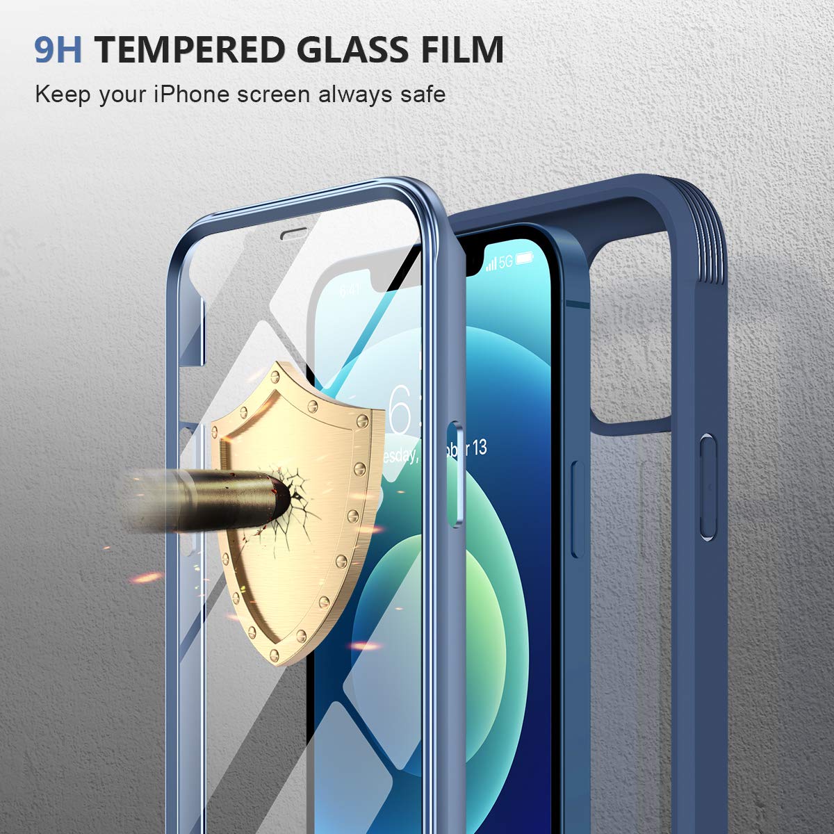 iPhone 12/12 Pro Tempered Glass Back Cover Protector - 9H - Clear